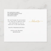 Thanksgiving wijziging adres nieuwe thuisverplaats aankondigingskaart (Achterkant)