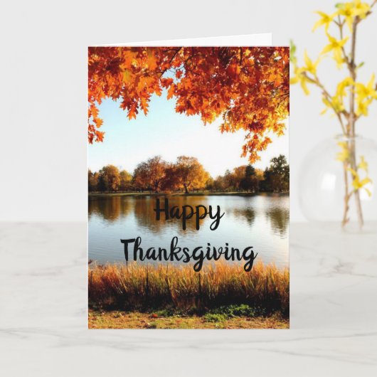 THANKSGIVING WIL GEZINS EN VRIENDEN KAART (Gele Bloem)