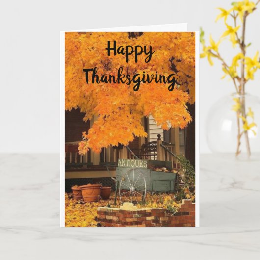 THANKSGIVING WIL GEZINS EN VRIENDEN KAART (Gele Bloem)