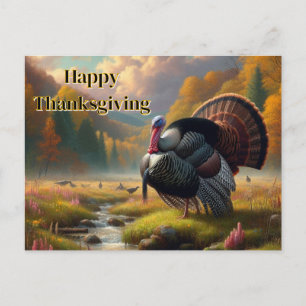 Thanksgiving Wild Tom Kalkoen  Feestdagenkaart