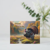 Thanksgiving Wild Tom Turkey Feestdagenkaart (Staand voorkant)