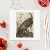 Thanksgiving Wild Turkey John James Audubon Servetten (Insitu)
