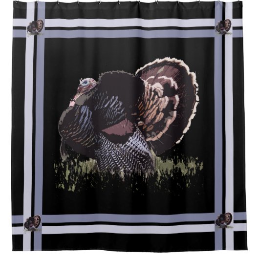 Thanksgiving WILD TURKIJE Douchegordijn (Voorkant)