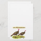 Thanksgiving wilde kalkoenen briefpapier (Voorkant / Achterkant)
