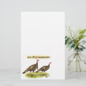 Thanksgiving wilde kalkoenen briefpapier (Staand voorkant)