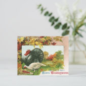  Thanksgiving, wilde kalkoenen - herfstkleuren Feestdagenkaart (Staand voorkant)