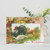  Thanksgiving, wilde kalkoenen - herfstkleuren Feestdagenkaart (Staand voorkant)