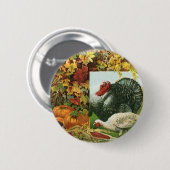 Thanksgiving, wilde kalkoenen - herfstkleuren Ronde Button 5,7 Cm (Voorkant /achterkant)