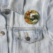 Thanksgiving, wilde kalkoenen - herfstkleuren Ronde Button 5,7 Cm (In situ)