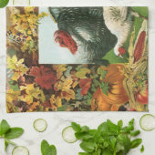  Thanksgiving, wilde kalkoenen - herfstkleuren Theedoek (Gevouwen)