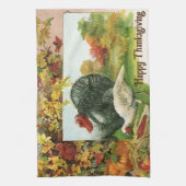  Thanksgiving, wilde kalkoenen - herfstkleuren Theedoek (Verticaal)