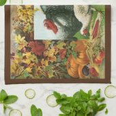  Thanksgiving, wilde kalkoenen - herfstkleuren Theedoek (Gevouwen)
