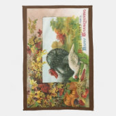  Thanksgiving, wilde kalkoenen - herfstkleuren Theedoek (Verticaal)