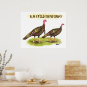 Thanksgiving wilde kalkoenen poster (Keuken)