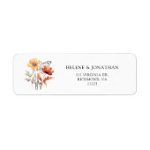 Thanksgiving Wildflower Rustic Herfst Retouradres Etiket (Voorkant)