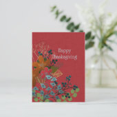 Thanksgiving Wildflowers Postcard Feestdagenkaart (Staand voorkant)