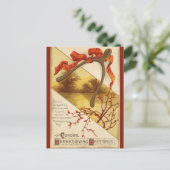 Thanksgiving Wishbone met lint Briefkaart (Staand voorkant)