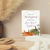 Thanksgiving Wishes Vakantie pompoen Waterverf Notitiekaartje