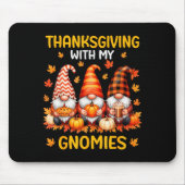 Thanksgiving With My Gnomies Funny Autumn Fall Gno Muismat (Voorkant)