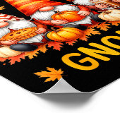 Thanksgiving With My Gnomies Funny Autumn Fall Gno Poster (Hoek)