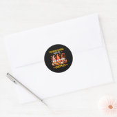 Thanksgiving With My Gnomies Funny Autumn Fall Gno Ronde Sticker (Envelop)