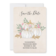 Thanksgiving witte en goudpompoenen Waterverf