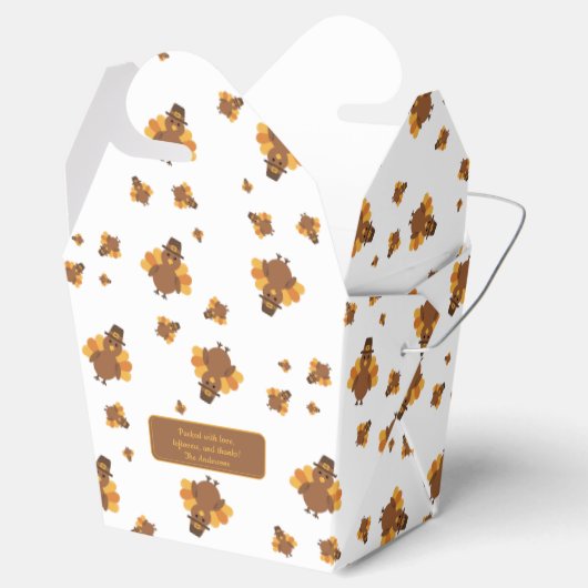 Thanksgiving witte kalkoen restjes bedankdoosjes (Geopend)