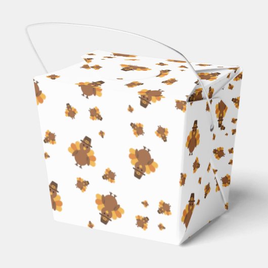 Thanksgiving witte kalkoen restjes bedankdoosjes (Achterkant)