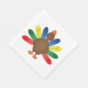 Thanksgiving/Witte standaard Luncheon Napkin/Turki Servet