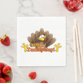 Thanksgiving/Witte standaard Luncheon Napkin/Turki Servetten (Insitu)