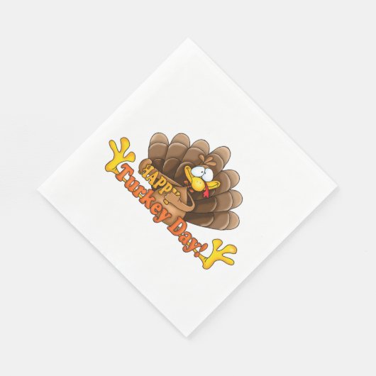 Thanksgiving/Witte standaard Luncheon Napkin/Turki Servetten (Hoek)