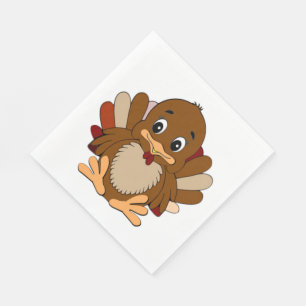 Thanksgiving/Witte standaard Luncheon Napkin/Turki Servetten