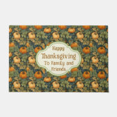 Thanksgiving WM Morris Gepersonaliseerd Herfst Pom Deurmat (Voorkant)