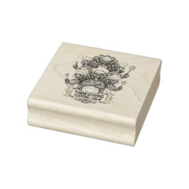 Thanksgiving Wood Art Stamp Rubberstempel