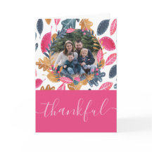 Thanksgiving Woodland Leaf Pattern Foto