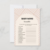 Thanksgiving woord scramble baby shower spel kaart (Voorkant)