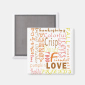 Thanksgiving woorden magneet (Voorkant / Achterkant)