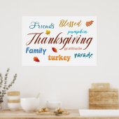 Thanksgiving Word Cloud Poster (Keuken)