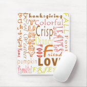 Thanksgiving Words Mousepad Muismat (Met muis)