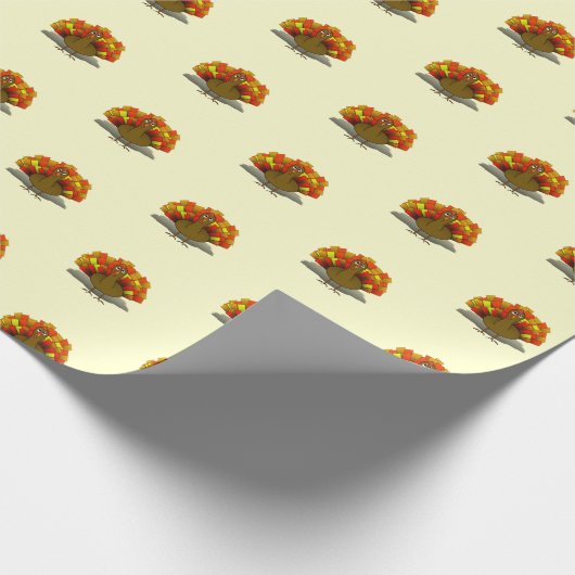 Thanksgiving Worried Turkey Cadeaupapier (Hoek)