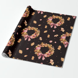 Thanksgiving Wrapping Paper - Herfstkrans Seamle Cadeaupapier