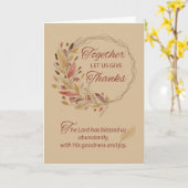 Thanksgiving Wreater Religious Blessings samen Kaart (Gele Bloem)