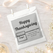 Thanksgiving - Zakelijke grijze achtergrondpapiert Bedankzakje (Geknipt)