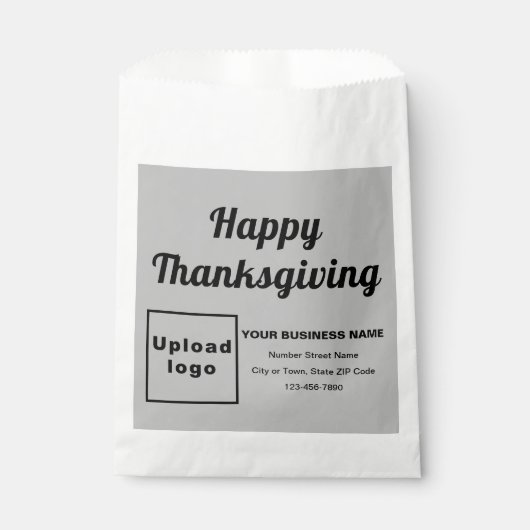 Thanksgiving - Zakelijke grijze achtergrondpapiert Bedankzakje (Voorkant)