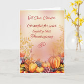 Thanksgiving Zakelijke Klanten Waardering Kaart (Gele Bloem)