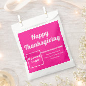 Thanksgiving Zakelijke roze achtergrondpapiertas Bedankzakje (Geknipt)