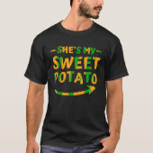Thanksgiving Ze is mijn lieve aardappel Ik Yam Mat T-shirt (Voorkant)