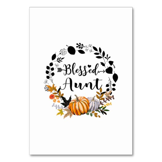 Thanksgiving zegeltje tante Pumpkin Thanksgiving Kaart (Voorkant)