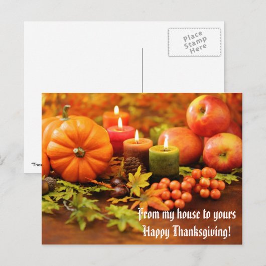 Thanksgiving zegenende Briefkaarten (Voorkant / Achterkant)