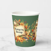Thanksgiving zegening papieren bekers (Voorkant)